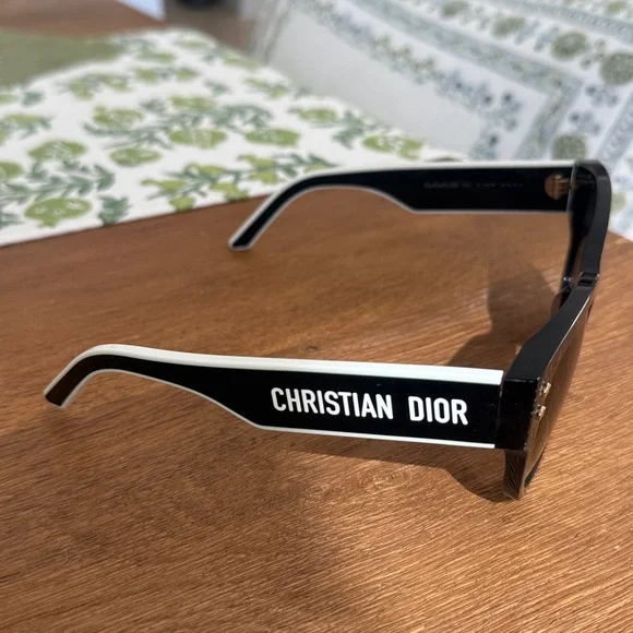 Dior Black Sunglasses with Gold Accents display picture 1